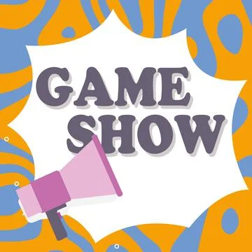 Writing displaying text Game Show. Business overview Program in television or Stock Illustration