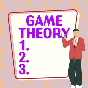 Writing displaying text Game Theory. Business showcase branch of mathematics 스톡 일러스트