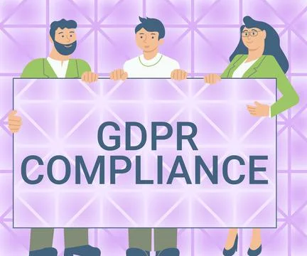 Writing displaying text Gdpr Compliance. Business showcase protection and Stockillustratie