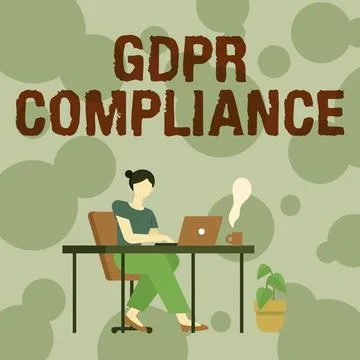 Writing displaying text Gdpr Compliance. Business approach protection and Stock Illustration