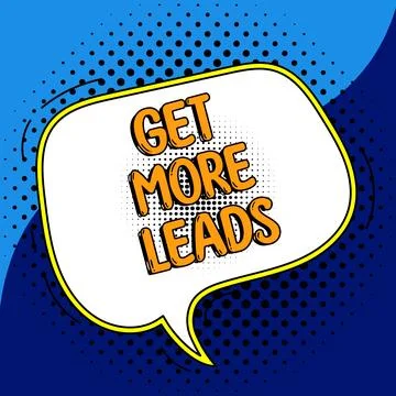 Writing displaying text Get More Leads. Word for Inbound Marketing Process of 스톡 일러스트