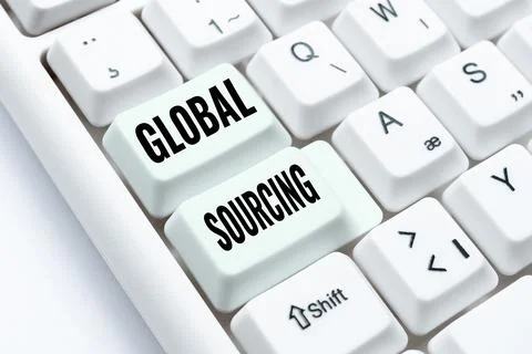 Writing displaying text Global Sourcing. Internet Concept practice of sourcing Photos