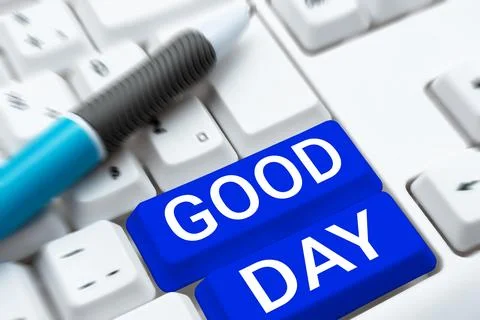 Writing displaying text Good Day. Business approach Enjoying the moment with Stock-Fotos