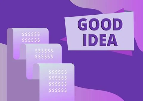 Writing displaying text Good Idea. Business overview State of human brain to Illustrazione stock