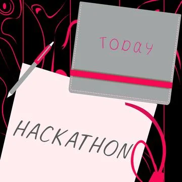 Writing displaying text Hackathon. Business approach event where large number of Stock Illustration