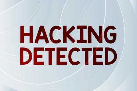 Writing displaying text Hacking Detected. Business concept activities that seek Stock Illustration