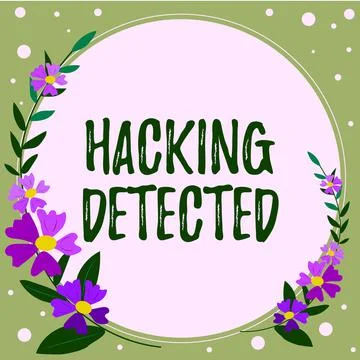 Writing displaying text Hacking Detected. Business concept activities that seek Stock Illustration