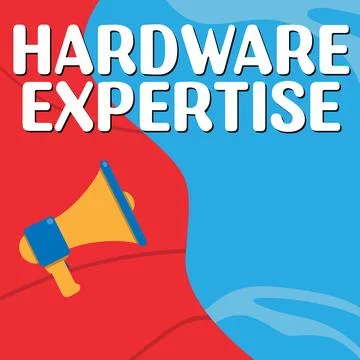 Writing displaying text Hardware Expertise. Business overview machines and other 스톡 일러스트