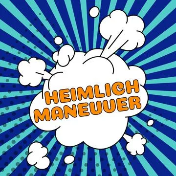 Writing displaying text Heimlich Maneuver. Business approach application of Ilustração Stock