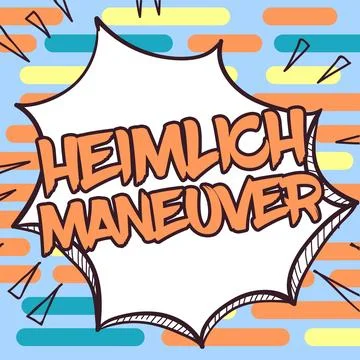Writing displaying text Heimlich Maneuver. Conceptual photo application of Ilustração Stock