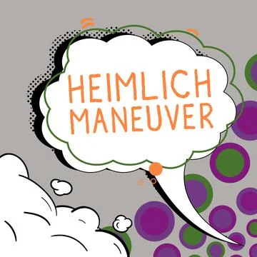 Writing displaying text Heimlich Maneuver. Internet Concept application of Ilustração Stock