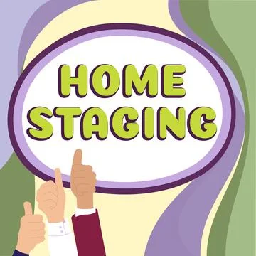 Writing displaying text Home Staging. Business concept preparation of a private Stock Illustration