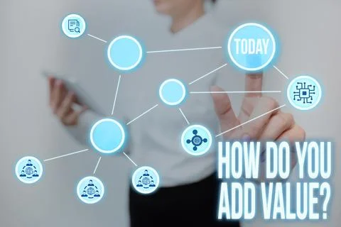 Writing displaying text How Do You Add Value Question. Word Written on improve 写真素材
