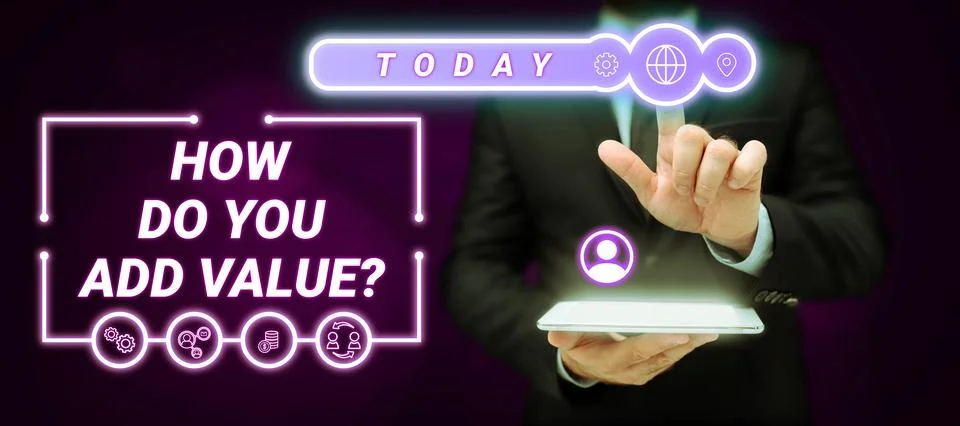 Writing displaying text How Do You Add Value. Business concept Bring business 스톡 사진