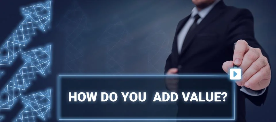 Writing displaying text How Do You Add Value. Internet Concept Bring business Stock Photos