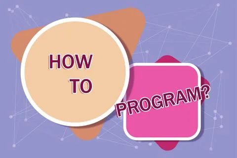Writing displaying text How To Program. Conceptual photo Instruction for Illustration