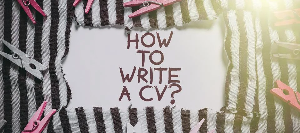Writing displaying text How To Write A Cv. Word for Recommendations to make a Stock Photos