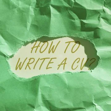 Writing displaying text How To Write A Cv. Business concept Recommendations t Stock Photos
