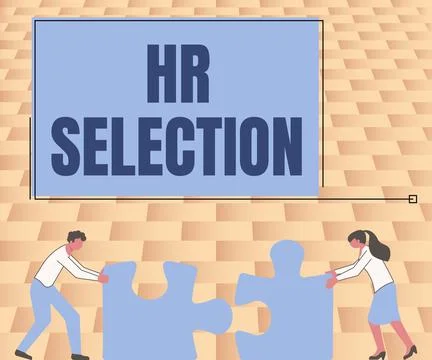 Writing displaying text Hr Selection. Business overview Process and approached Stock Illustration