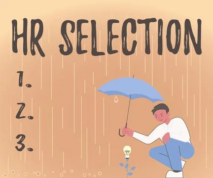 Writing displaying text Hr Selection. Internet Concept Process and approached by 스톡 일러스트