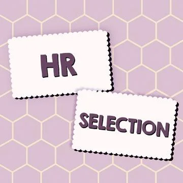 Writing displaying text Hr Selection. Business approach Process and approached Stock Illustration