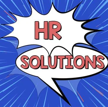 Writing displaying text Hr Solutions. Word Written on Outsourced Human resources イラスト素材