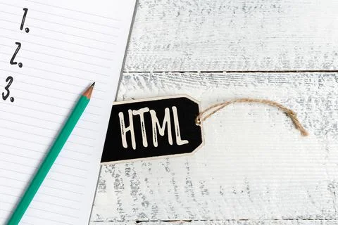 Writing displaying text Html. Word Written on the lingua franca for publishing Stock-Fotos