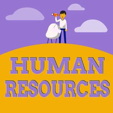 Writing displaying text Human Resources. Business idea The showing who make up Illustrazione stock