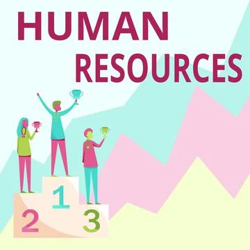 Writing displaying text Human Resources. Word Written on The showing who make up Illustrazione stock
