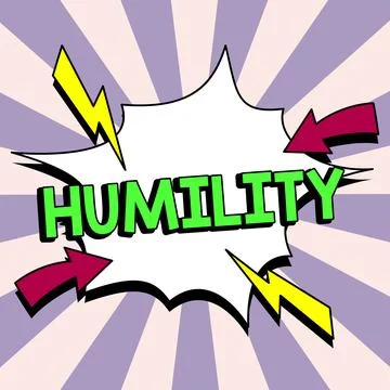 Writing displaying text Humility. Concept meaning being Humble is a Virtue not Stock Illustration