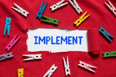 Writing displaying text Implement. Business concept set budget for advertising Stock Photos