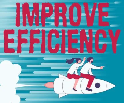 Writing displaying text Improve Efficiency. Internet Concept Competency in Stock Illustration