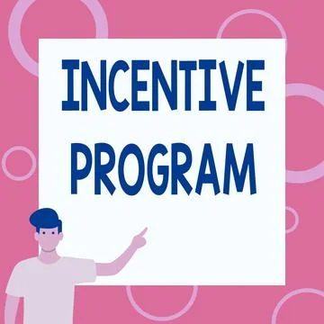 Writing displaying text Incentive Program. Internet Concept specific scheme used Stock Illustration