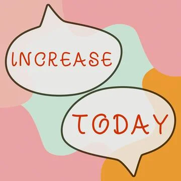 Writing displaying text Increase. Business overview the integration of Ilustración de archivo
