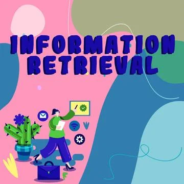 Writing displaying text Information Retrieval. Business concept A place where Stock Illustration