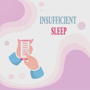 Writing displaying text Insufficient Sleep. Word Written on condition of not Stock Illustration