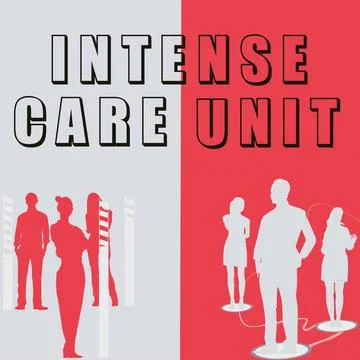 Writing displaying text Intense Care Unit, Business approach a unit in a hosp Stock Illustration