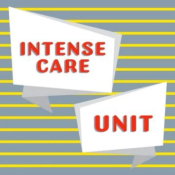 Writing displaying text Intense Care Unit. Business showcase a unit in a Stock Illustration