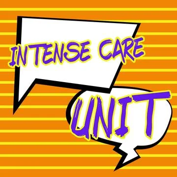 Writing displaying text Intense Care Unit. Business concept a unit in a hospital Stock Illustration