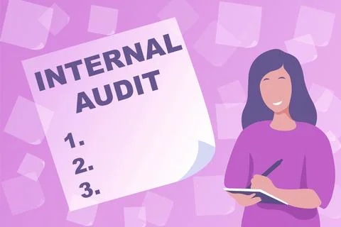 Writing displaying text Internal Audit. Word Written on Evaluates the Illustrazione stock