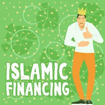 Writing displaying text Islamic Financing. Internet Concept Banking activity and Stock Illustration