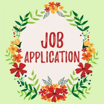 Writing displaying text Job ApplicationThe standard business document serves a Illustration