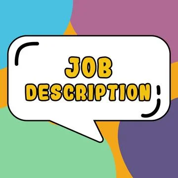 Writing displaying text Job Description. Conceptual photo A document that Stock Illustration