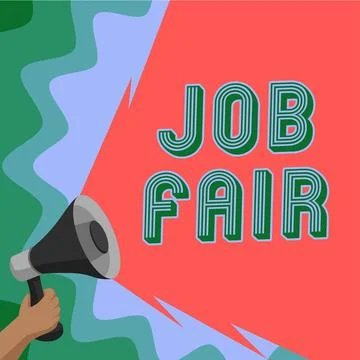 Writing displaying text Job Fair. Internet Concept An event where a person can Stock Illustration