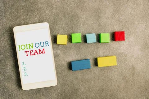Writing displaying text Join Our Team. Internet Concept inviting someone into Stockfoto's