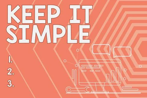 Writing displaying text Keep It Simple. Business showcase ask something easy Stock-Illustration