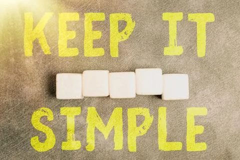 Writing displaying text Keep It Simple. Word Written on ask something easy 写真素材