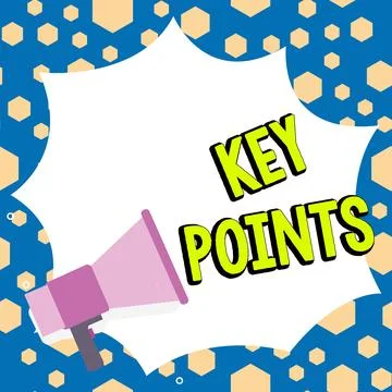 Writing displaying text Key Points. Business overview most important piece of Stock Illustration