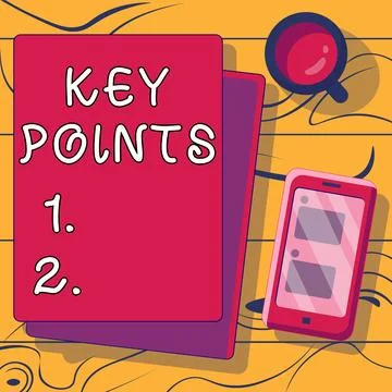 Writing displaying text Key Points. Business approach most important piece of Stock Illustration