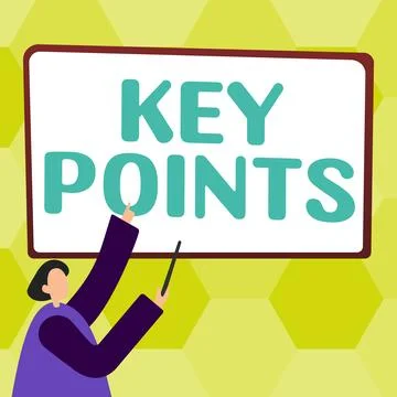 Writing displaying text Key Points. Business approach most important piece of Stock Illustration